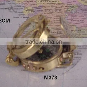 Brass Nautical Compass Polished Finish thumbnail-1