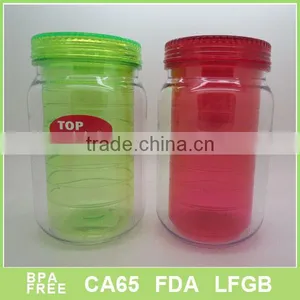 Plastic Mason Jar With Paper Insert thumbnail-1