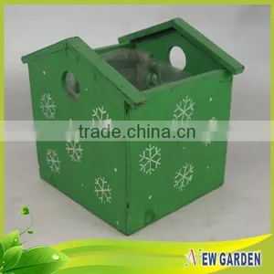 China Supplier Mini Size Clay Pot ,House Shape Red and Green Planter thumbnail-4