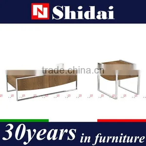 HOT SALE 304# Stainless Steel Frame Coffee Table Set With Storage TA-817L TA-817S thumbnail-1