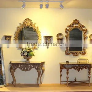 Classic French Antique Living Room Furniture Console With Mirror thumbnail-6