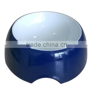 8.9" Custom Blue Color Ceramic Dog Bowl thumbnail-1