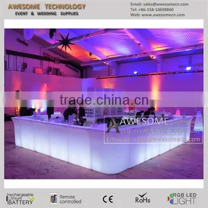 Warm White Led Lighting Hotel Mobile Bar With Bar Shelf Inside for Event thumbnail-1