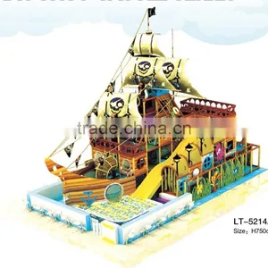 2014 New Arrival Pirate Ship Theme Kids Indoor Playground Equipment For Sale thumbnail-1
