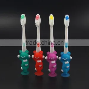 Lovely Bear Handle Toothbrush For Kids Animal Toothbrush Soft Bottom Sucker thumbnail-1