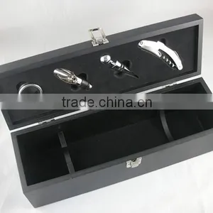 K0420-4W Single Wine Bottle Wooden Box thumbnail-2
