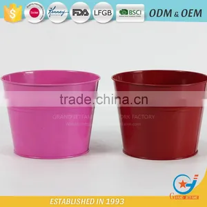 Decorative Plant Pot Covers Outdoor Metal Garden Galvanised Plant Pots thumbnail-3