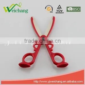 WCSC216 Premium Novelty Wholesale Soft Handle Colorful School Children Plastic Scissors With Funny Shape Stander thumbnail-3