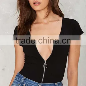 Women's Bodycon Camisole Leotard Stretch Lace up Tank Leotard Bodysuit Black Sexy Jumpsuit thumbnail-6