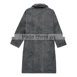 100 Ployester Cationic Coral Fleece Bathrobe, cd Marl Fleece Bathrobe, Heather Fleece Bathrobe, Melange Fleece Bathrobe thumbnail-2