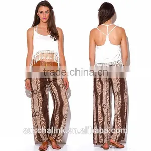 New Style Fashion Animal Print Boho Wide Leg Women's Pants thumbnail-6