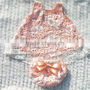 High Quality Baby Girl 2pcs Set,100%cotton 2pcs Lace Set for Infant Girls thumbnail-3