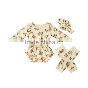 New Arrival Spring Baby 100%cotton Long Sleeve Onesie thumbnail-3