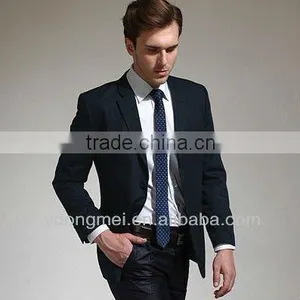100%wool Mens Classic Suit Navy thumbnail-1