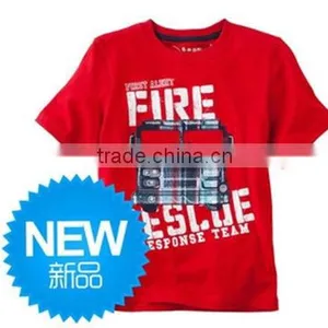 Fashion Boys Red Color Summer Short Sleeve T-shirts Kids Tops Children's Jumping Beans T-shirts thumbnail-1