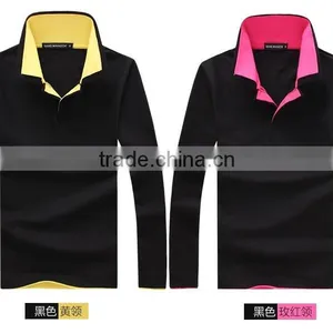 Custom Made Men Women Long Sleeve Polo t Shirts thumbnail-3