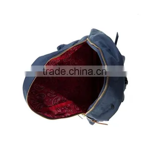 High Quality Jean Sports Hot Style Outdoor Denim Hemp Backpack thumbnail-2