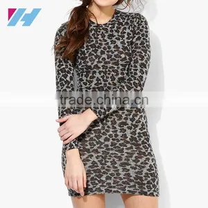 YIHAO FALL Fashion Ladies Western Dress Designs Floral Crochet Dress Long Sleeve Bodycon Mini Dress thumbnail-1