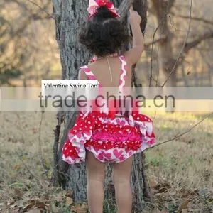 Baby New Valentine Swing Tops Swing Outfits With Matching Necklace and Bows thumbnail-4