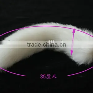2017 Funny Supplies Colorful Simulation Hair Tail Dips False Hair Tail Cosplay Plush Accessories thumbnail-3