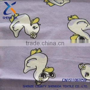 CVC Printed Wholesale Flannel Fabrics for Pajama thumbnail-1