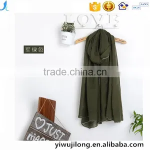 New Fashion Custom Viscose Lace Trimming Hijab Scarf thumbnail-1