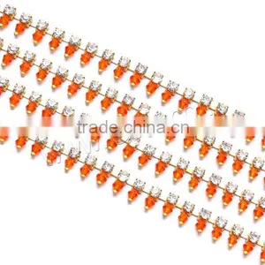 Best Selling Products Brass Rhinestone Chain Roll thumbnail-1