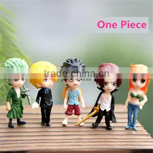 Hot Japanese Anime Figure One Piece Action Figure Mini PVC Figure Set of 5pcs thumbnail-2