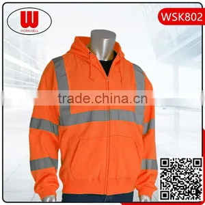 Full Zipper Reflector Hooded Jacket thumbnail-1