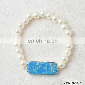 New Design China Natural Stone and Pearl Bracelet thumbnail-2