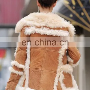 New Style Lamb Skin Leather Coat One Whole Leather for Women thumbnail-4
