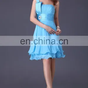 Grace Karin One Shoulder Chiffon Bridesmaid Dresses CL4095 thumbnail-6