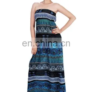 Printed Cotton Bustier Dress thumbnail-1