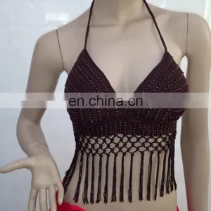 S-3061# American Hollow Beaded Belly Dance Clothing Top thumbnail-2