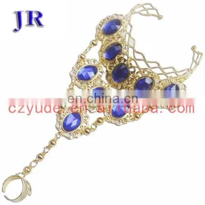 Tribal Stylish Diamond Belly Dance Bracelet Hand Chain Jewelry P-9001# thumbnail-1