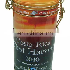 Hot Sale Coffee Tin Can With Steel Wire Clasp thumbnail-1
