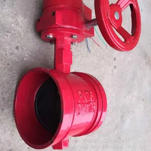 Grooved Type Fire Fighting Water Handle Butterfly Valve thumbnail-1