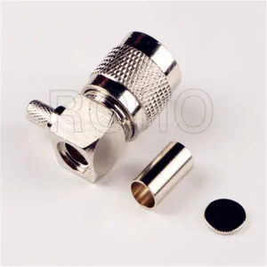 TNC Male Right Angle Crimp Type for LMR400 Cable RF Connector thumbnail-1
