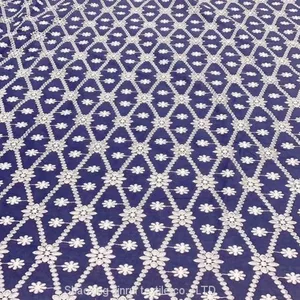 High Quality African Dry Polished Cotton Lace Fabric Material thumbnail-1