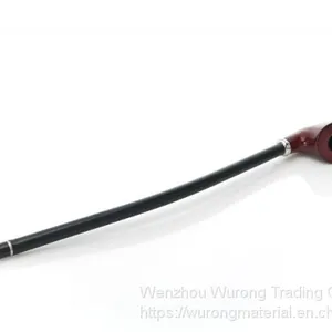 405mm Length Wooden Resin Long Tobacco Pipe With Brown Heart-shaped Head and Thin Tube for Smoking thumbnail-1