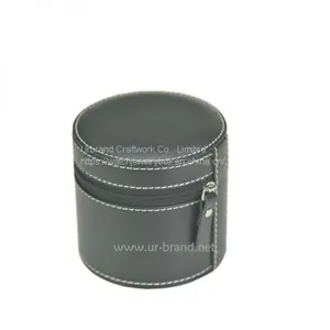 Custom Logo High Quality Black PU Leather Luxury Watch Box Jewelry Box Packaging thumbnail-2