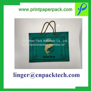 Four Color Printing Gloss Lamination Rope Handle Paper Bag thumbnail-1