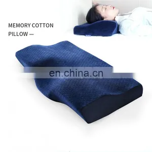2019 New Design Velvet Fabric Eyelash Pillow Memory Foam Side Sleeper Memory Foam Neck Pillow thumbnail-1