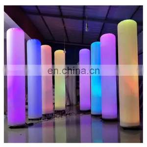 Wholesale 2.5mH Ivory Inflatable Led Tube Attractive Party Decoration thumbnail-4