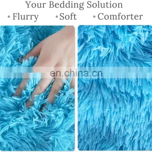 Winter Duvet Cover Shaggy Big Size Blanket Bedding Duvet Set Faux Fur Velvet Fluffy Bedding Duvet Cover Set thumbnail-4