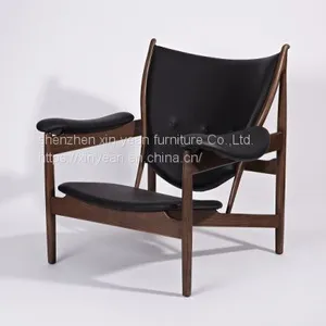 Waxy Leather Replica Reproduction House of Finn Juhl Chieftain Chair thumbnail-2