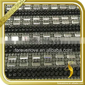 Hot Fix Rhinestone Sheet Diamond Crystal Embellishments Mesh Rhinestone Shoe Applique FRM-207 thumbnail-1