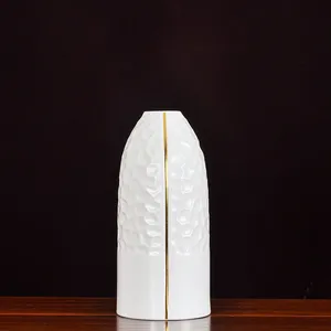 European Simple Light Luxury Large White Ceramic Plant Vase For Home TV Bench Decor thumbnail-3