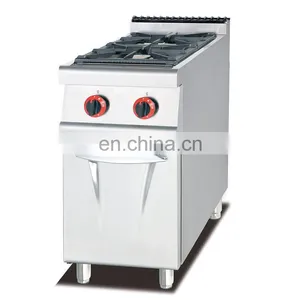 Industrial Restaurant Kitchen LPG Gas Two Burners Stoves With Cabinet thumbnail-1