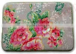 Floral Design Printed Bath Mats Non-slip Heated Bath Mat thumbnail-1